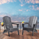 VEVOR Chaise Adirondack en Plastique, Lot de 2, Fauteuil de Jardin Pliant Portable, Charge 181,4 kg, avec Porte-Gobelet, Accoudoir Relaxant, pour Toutes Saisons, Extérieur, Patio, Arrière-Cour, Gris - image 9