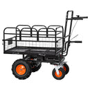 VEVOR Chariot de Jardin Électrique 500 W Charge 300 kg Chariot Motorisé, pour Transport Terre Bois Outils de Ferme, Batterie 432 Wh 36 V 12 A, Châssis Acier, avec 4 Roues, Pneus Tout-terrain, Frein - image 11