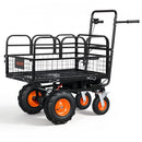 VEVOR Chariot de Jardin Électrique 500 W Charge 300 kg Chariot Motorisé, pour Transport Terre Bois Outils de Ferme, Batterie 432 Wh 36 V 12 A, Châssis Acier, avec 4 Roues, Pneus Tout-terrain, Frein - image 2