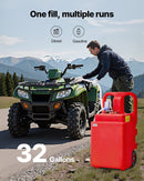 VEVOR Bidon d'Essence Diesel sur Roues, 121 L, Réservoir de Carburant, avec Pompe Transfert Carburant Électrique 12 V CC 9,5 L/min, Tuyau de Distribution 1,2 m, Buse Capteur Arrêt Automatique, Rouge - image 3