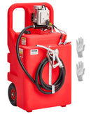 VEVOR Bidon d'Essence Diesel sur Roues, 121 L, Réservoir de Carburant, Pompe Transfert Carburant Électrique 12 V CC 56,7 L/min, Tuyau de Distribution 4 m, Buse Alliage Alu, pour Bateaux à Moteur, VTT