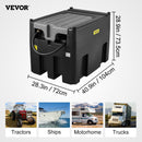 VEVOR Réservoir Diesel Portable 439 L Cuve de Ravitaillement Polyéthylène avec Pompe de Transfert 12 V Jauge de Carburant Tuyau 4 m Buse Ravitaillement pour Véhicules Appareils Agriculture Industrie - image 8