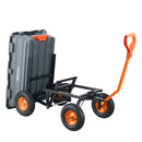 VEVOR Chariot à benne basculante, capacité de charge 680 kg​, chariot de jardin en polyéthylène robuste avec cadre en acier, poignée convertible 2 en 1, roues 330 mm, brouette utilitaire pour pelouse - image 12