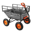 VEVOR Chariot de Jardin Basculant 680 kg Chariot à Benne Basculante Polypropylène pour Transport Plante Terre Récolte, avec Ridelle Amovible, Basculement 90°, Poignée 2 en 1, Essieu Directionnel 270° - image 12