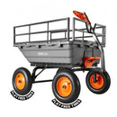 VEVOR Chariot de Jardin Basculant 680 kg Chariot à Benne Basculante Polypropylène pour Transport Plante Terre Récolte, avec Ridelle Amovible, Basculement 90°, Poignée 2 en 1, Essieu Directionnel 270° - image 2