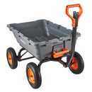 VEVOR Chariot de Jardin Basculant 680 kg Chariot à Benne Basculante en Polypropylène pour Transport de Plantes Terre Récoltes, avec Basculement Rapide 90°, Poignée 2 en 1, Essieu Directionnel 270° - image 10