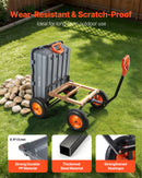 VEVOR Chariot de Jardin Basculant 680 kg Chariot à Benne Basculante en Polypropylène pour Transport de Plantes Terre Récoltes, avec Basculement Rapide 90°, Poignée 2 en 1, Essieu Directionnel 270° - image 8