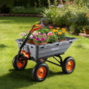 VEVOR Chariot de Jardin Basculant 680 kg Chariot à Benne Basculante en Polypropylène pour Transport de Plantes Terre Récoltes, avec Basculement Rapide 90°, Poignée 2 en 1, Essieu Directionnel 270° - image 9