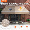 VEVOR Store Banne Manuel 3,6x3 m Auvent Rétractable Terrasse Extérieur 40°-90° Réglable Résistant au Vent/UV/Eau Auvent Pare-soleil Polyester avec Manivelle pour Patio, Arrière-cour, Jardin, Balcon - image 3