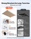 VEVOR Store Banne Manuel 4x2,4 m Auvent Rétractable Terrasse Extérieur 40°-90° Réglable Résistant au Vent/UV/Eau Auvent Pare-soleil Polyester avec Manivelle pour Patio, Arrière-cour, Jardin, Balcon - image 5