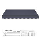 VEVOR Store Banne Manuel 350x300 cm Auvent Rétractable pour Terrasse et Balcon, Extérieur, Devantures de Cafés, de Restaurants, de Boutiques, avec Manivelle, Angle d'Inclinaison 45°-85°, Gris Foncé - image 10