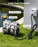 VEVOR Aérateur de Bassin 590 W Système d'Aération Lac jusqu'à 1,2 hectare Pompe à Air Étang Extérieure pour Circulation Oxygène en Eau Profonde, avec Compresseur Air, Diffuseur, Tuyau Lesté 30,5 m - image 7