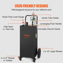 VEVOR Chariot de carburant 30 gallons réservoir de stockage d'essence 4 roues, pompe de transfert manuelle, conteneur de carburant essence diesel pour voitures, tondeuses à gazon, VTT, bateaux, noir - image 5