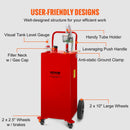 VEVOR Chariot de carburant 30 gallons réservoir de stockage d'essence 4 roues, pompe de transfert manuelle, conteneur de carburant essence diesel pour voitures, tondeuses à gazon, VTT, bateaux, rouge - image 5