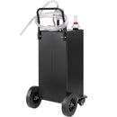 VEVOR Chariot de carburant, 35 gallons, réservoir de stockage d'essence 4 roues, pompe de transfert manuelle réservoir de carburant essence diesel pour voitures, tondeuses à gazon, VTT, bateaux, noir - image 10