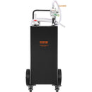 VEVOR Chariot de carburant, 35 gallons, réservoir de stockage d'essence 4 roues, pompe de transfert manuelle réservoir de carburant essence diesel pour voitures, tondeuses à gazon, VTT, bateaux, noir - image 11