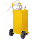 VEVOR Chariot de carburant, 35 gallons, réservoir de stockage d'essence 4 roues, pompe de transfert manuelle réservoir de carburant essence diesel pour voitures, tondeuses à gazon, VTT, bateaux, jaune - image 10