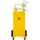 VEVOR Chariot de carburant, 35 gallons, réservoir de stockage d'essence 4 roues, pompe de transfert manuelle réservoir de carburant essence diesel pour voitures, tondeuses à gazon, VTT, bateaux, jaune - image 11