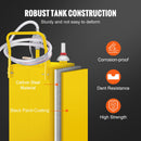 VEVOR Chariot de carburant, 35 gallons, réservoir de stockage d'essence 4 roues, pompe de transfert manuelle réservoir de carburant essence diesel pour voitures, tondeuses à gazon, VTT, bateaux, jaune - image 6
