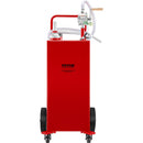 VEVOR Chariot de carburant, 132,5 L, réservoir de stockage d'essence 4 roues, pompe de transfert manuelle réservoir de carburant essence diesel pour voitures, tondeuses à gazon, VTT, bateaux, rouge - image 11
