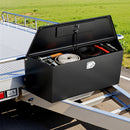 VEVOR Boîte à Outils pour Remorque 124,5x35,3x47 cm, Coffre de Timon ou Flèche de Remorque en Acier, pour Rangement Pick-up Caravane Véhicule Tout-terrain, Caisse à Outils avec Serrure et Clés - image 9