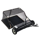 VEVOR Balayeuse à gazon à tracter, 400 L, grand balai ramasseur de feuilles et d'herbe robuste, 106,6 cm, conception de corde de déversement, hauteur de balayage réglable pour ramasser débris, herbe - image 10