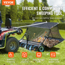 VEVOR Balayeuse à gazon à tracter, 400 L, grand balai ramasseur de feuilles et d'herbe robuste, 106,6 cm, conception de corde de déversement, hauteur de balayage réglable pour ramasser débris, herbe - image 3
