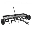 VEVOR Aérateur de Gazon Tracté 1220 mm, Aérateur de Pelouse pour Tracteur Tondeuse à Dents Creuses, pour Pelouse et Jardin, Capacité de Charge 68,04 kg, avec Attelage Universel, Plateau, Roues 270 mm - image 2