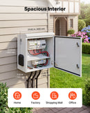 VEVOR Coffret Électrique Étanche Extérieur IP65, Boitier Électrique Mural Acier Laminé à Froid, 60x30x60 cm, avec Thermostat, Ventilateur, Capot de Protection, Porte à Clés, Montage sur Mur ou Poteau - image 3