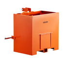 VEVOR Boîte de Ballast pour Tracteur 3 Points Catégorie 1, Charge Max. 363 kg, Boîte de Lest pour Tracteur et Chargeur, en Acier Q235, Volume 0,14 m³, avec Récepteur 55 mm, Porte Coulissante, Orange - image 11