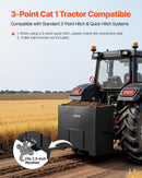 VEVOR Boîte de Ballast pour Tracteur 3 Points Catégorie 1, Charge Max. 363 kg, Boîte de Lest pour Tracteur et Chargeur, Volume 0,14 m³, en Acier Q235, avec Récepteur 55 mm, Porte Coulissante, Noir - image 3