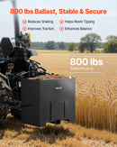 VEVOR Boîte de Ballast pour Tracteur 3 Points Catégorie 1, Charge Max. 363 kg, Boîte de Lest pour Tracteur et Chargeur, Volume 0,14 m³, en Acier Q235, avec Récepteur 55 mm, Porte Coulissante, Noir - image 5