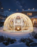 VEVOR Tente à Bulle Dôme, 3,6 x 2,2 m, Tente Igloo Transparente Résistante, 4 à 7 Personnes, avec Fenêtres, pour Extérieur, Camping, Terrasse, Arrière-cour, Fêtes, Anniversaires, Mariage - image 8