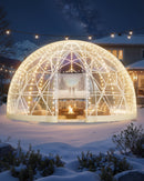 VEVOR Tente à Bulle Dôme, 4,5 x 2,9 m, Tente Igloo Transparente Résistante, 10 à 14 Personnes, avec Fenêtres, pour Extérieur, Camping, Terrasse, Arrière-cour, Fête, Anniversaire, Mariage - image 8