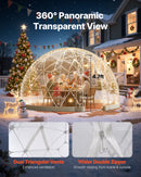 VEVOR Tente à Bulle Dôme, 2,9 x 1,7 m, Tente Igloo Bulle Transparente Résistante, 2 à 4 Personnes, avec Fenêtres pour Extérieur, Camping, Terrasse, Arrière-cour, Jardin, Fêtes, Anniversaires, Mariage - image 3