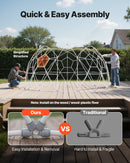 VEVOR Tente à Bulle Dôme, 2,9 x 1,7 m, Tente Igloo Bulle Transparente Résistante, 2 à 4 Personnes, avec Fenêtres pour Extérieur, Camping, Terrasse, Arrière-cour, Jardin, Fêtes, Anniversaires, Mariage - image 7