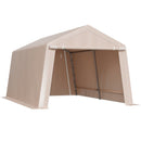 VEVOR Abri de Jardin, 305x458 cm, Tente de Rangement, avec Double Porte à Fermeture Éclair Enroulable, Abri de Stockage Portable Robuste, Garage Extérieur pour Motos, Vélos, Outils de Jardin, Beige - image 10