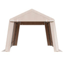 VEVOR Abri de Jardin, 305x458 cm, Tente de Rangement, avec Double Porte à Fermeture Éclair Enroulable, Abri de Stockage Portable Robuste, Garage Extérieur pour Motos, Vélos, Outils de Jardin, Beige - image 11