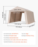 VEVOR Abri de Jardin, 305x458 cm, Tente de Rangement, avec Double Porte à Fermeture Éclair Enroulable, Abri de Stockage Portable Robuste, Garage Extérieur pour Motos, Vélos, Outils de Jardin, Beige - image 8
