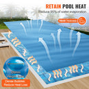 VEVOR Couverture solaire pour piscine, 10,97 x 5,49 m, bâches solaires rectangulaires pour piscine, épaisseur de 0,4 mm, protecteur de piscine pour piscine hors sol creusée, pour chauffer l'eau, bleu - image 4