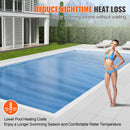 VEVOR Couverture solaire pour piscine, 10,97 x 5,49 m, bâches solaires rectangulaires pour piscine, épaisseur de 0,4 mm, protecteur de piscine pour piscine hors sol creusée, pour chauffer l'eau, bleu - image 5