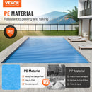 VEVOR Couverture solaire pour piscine, 12,19 X 6,10 m, bâches solaires rectangulaires pour piscine, épaisseur de 0,4 mm, protecteur de piscine pour piscine hors sol creusée, pour chauffer l'eau, bleu - image 3