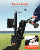 VEVOR Chariot de Remorque, Capacité Charge de Languette 227 kg, Hauteur 330-590 mm, Pneu Caoutchouc Pneumatique 22,8 cm, Entraînement Manuelle ou Par Clé Électrique, pour Déplacer Remorque Camping-car - image 6