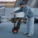 VEVOR Chariot de Remorque, Capacité Charge de Languette 227 kg, Hauteur 330-590 mm, Pneu Caoutchouc Pneumatique 22,8 cm, Entraînement Manuelle ou Par Clé Électrique, pour Déplacer Remorque Camping-car - image 9