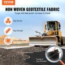 VEVOR Géotextile Non Tissé 3,0x30,5 m Toile de Paillage Anti-Mauvaises Herbes 271 g/m² Tissu d'Allée Perméable Résistant à la Déchirure pour Systèmes de Drainage, Aménagement Paysager, Couvre-sol Noir - image 3
