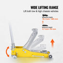 VEVOR Cric Rouleur 3 tonnes, Cric de Plancher Hydraulique à Profil Bas, Hauteur de Levage 93-465 mm, en Aluminium Robuste, Pompe de Levage Rapide à Double Piston, pour Lever Camion SUV Atelier - image 4