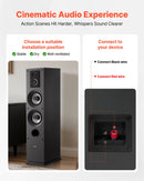 VEVOR Enceinte Colonne Paire Passive Tour de Son 3 Voies, avec Tweeter 19 mm 25,4 mm, Woofer 133,4 mm, Puissance de Crête 145 W, Réponse en Fréquence 70 Hz à 20 kHz, Boîtier MDF, pour Système Audio Domestique - image 7
