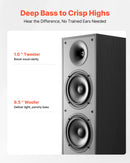 VEVOR Enceinte Colonne Paire Passive Tour de Son 2 Voies, avec Tweeter 25,4 mm, 2 Woofers 165 mm, Puissance de Crête 400 W, Réponse en Fréquence 65 Hz à 20 kHz, Boîtier en MDF Robuste, pour Audio Domestique - image 4