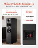 VEVOR Enceinte Colonne Paire Passive Tour de Son 2 Voies, avec Tweeter 25,4 mm, 2 Woofers 165 mm, Puissance de Crête 400 W, Réponse en Fréquence 65 Hz à 20 kHz, Boîtier en MDF Robuste, pour Audio Domestique - image 7