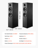 VEVOR Enceinte Colonne Paire Passive Tour de Son 2 Voies, avec Tweeter 25,4 mm, 2 Woofers 165 mm, Puissance de Crête 400 W, Réponse en Fréquence 65 Hz à 20 kHz, Boîtier en MDF Robuste, pour Audio Domestique - image 8